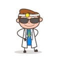 Cartoon Fashionable Doctor Vector Illustration