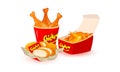 Cartoon fast food chicken set Royalty Free Stock Photo