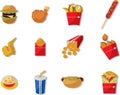 Cartoon fast food icon Royalty Free Stock Photo