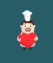 Cartoon Fat Funny Cook - Standing with a Heart