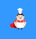 Cartoon Fat Funny Cook - In Super Hero Costume