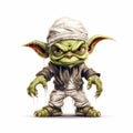 Aggressive Digital Illustration Of Yoda: Grotesque Characters With A Haunted Hip Hop Twist