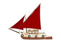 Cartoon felucca.