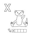 Cartoon Ferret Coloring Pages Russian Alphabet