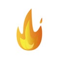 Cartoon fire flame icon set. Vector design. Royalty Free Stock Photo