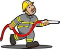 Cartoon fireman.