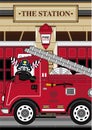 Cartoon Fireman Zebra Royalty Free Stock Photo