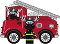 Cartoon Fireman Zebra Royalty Free Stock Photo