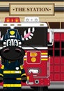 Cartoon Fireman Zebra Royalty Free Stock Photo
