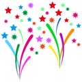 cartoon fireworks. Clipart image. Vector illustration. stock image.