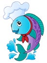 Cartoon fish chef