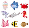 Cartoon fish icon Royalty Free Stock Photo