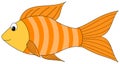 Cartoon fish icon Royalty Free Stock Photo