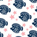 cartoon fish pattern