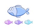 Cartoon fish set Royalty Free Stock Photo