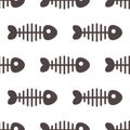 Cartoon fishbone pattern