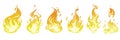 Cartoon flame set Royalty Free Stock Photo