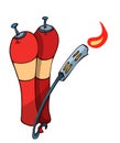 Cartoon Flamethrower.