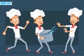 Cartoon flat chef cook boy character vector set Royalty Free Stock Photo
