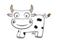 Cartoon flat cow