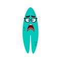 Cartoon flat disappointed monsters green icon. Colorful kids toy cute monster. Vector illustration Royalty Free Stock Photo