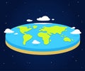 Cartoon flat earth Royalty Free Stock Photo