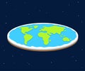 Cartoon flat earth Royalty Free Stock Photo