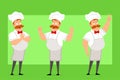 Cartoon flat fat chef cook man character vector Royalty Free Stock Photo