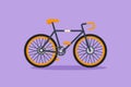 Cartoon flat style drawing mountain race bicycle logo icon. Urban bike to work. Eco friendly vehicle, sport bike. Speed city Royalty Free Stock Photo