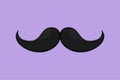 Cartoon flat style drawing old style mustaches logo, label, flyer, sticker, card, template. Adult man moustaches icon. Mustache Royalty Free Stock Photo