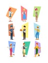 Set of people of different professions, career characters design, Labor Day, cartoon flat-style vector illustration. Set of vector Royalty Free Stock Photo