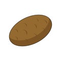 Cartoon flat vector potato