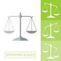 Weighing scales vector Royalty Free Stock Photo