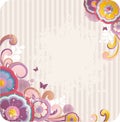 Cartoon floral background