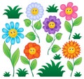 Cartoon flowers collection