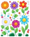 Cartoon flowers collection 3 Royalty Free Stock Photo