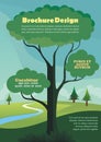 Cartoon Flyer - Brochure with tree design