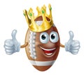 Cartoon football king mascot Royalty Free Stock Photo