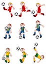 Cartoon Football player icon Royalty Free Stock Photo