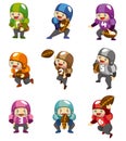 Cartoon football player icon Royalty Free Stock Photo
