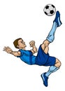 Cartoon Football Soccer Player