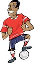 Cartoon footballer with thumbs up