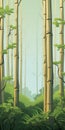 Cartoonish Bamboo Forest In Rocky Mountains: Vibrant, Detailed, And Environmentally Inspired