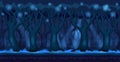 Cartoon forest at dark night video game background