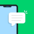 Cartoon frameless phone like online chat Royalty Free Stock Photo