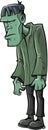 Cartoon Frankenstein in a green outfit Royalty Free Stock Photo