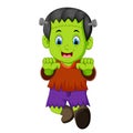 Cartoon Frankenstein kid Royalty Free Stock Photo