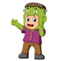 Cartoon Frankenstein kid Royalty Free Stock Photo
