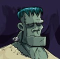 Cartoon Frankenstein monster head Royalty Free Stock Photo