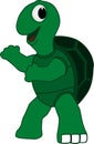 Cartoon of a friendly and funny turtle